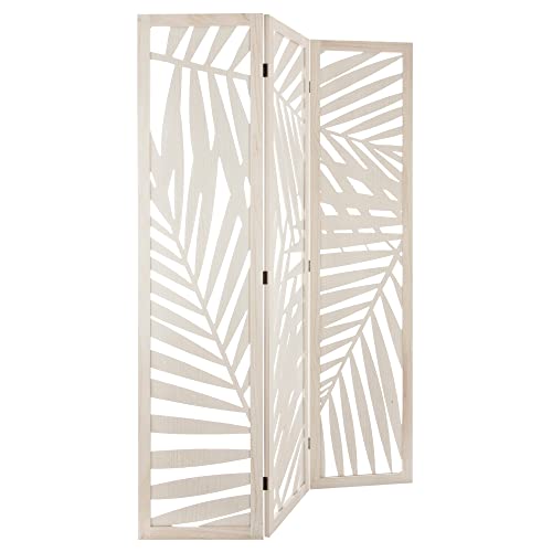 Atmosphera - Paravent Feuille - Holz - weiß H 170 cm - Weiß Atmosphera - Paravent Feuille - Holz - weiß H 170 cm - Weiß von ATMOSPHERA CREATEUR D'INTERIEUR