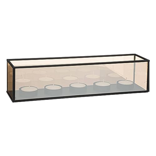 Atmosphera - Photophore 5 Kerzen Infini Glas - 34x8-2 cm - Schwarz von ATMOSPHERA CREATEUR D'INTERIEUR