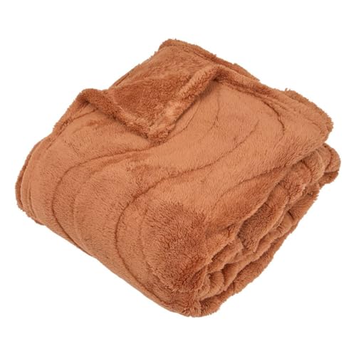 Atmosphera - Plaid sherp Jacq 130x170assbox - Terrakotta von ATMOSPHERA CREATEUR D'INTERIEUR