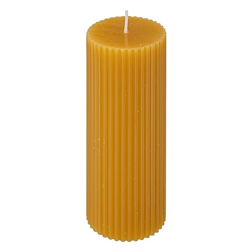 Atmosphera - Runde Kerze "Demi" senfgelb - 230g - Senfgelb von ATMOSPHERA CREATEUR D'INTERIEUR