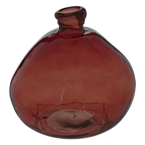Atmosphera - Runde Vase Uly Recyclingglas - D.33 cm - Bernstein von ATMOSPHERA CREATEUR D'INTERIEUR