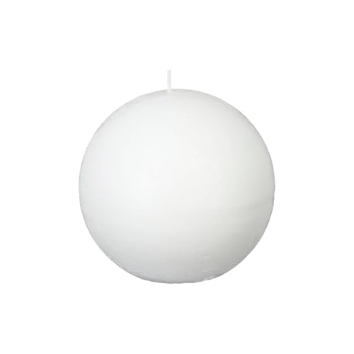 Atmosphera - Rustikale Kugelkerze - weiß - 445g - Weiß von ATMOSPHERA CREATEUR D'INTERIEUR