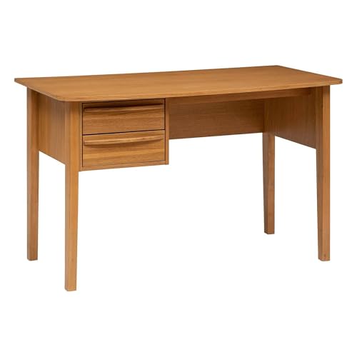 Atmosphera - Schreibtisch 2 Schubladen Oliver Eichenfurnier - Braun von ATMOSPHERA CREATEUR D'INTERIEUR