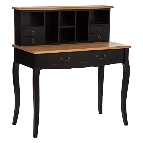 Atmosphera - Sekretär Chrysa - 5 Schubladen - Holz und Kiefer - schwarz - Schwarz Atmosphera - Sekretär Chrysa - 5 Schubladen - Holz und Kiefer - schwarz - Schwarz von ATMOSPHERA CREATEUR D'INTERIEUR