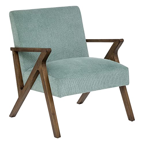 Atmosphera - Sessel Orac Holz und Glas - jadegrün - Jadegrün von ATMOSPHERA CREATEUR D'INTERIEUR