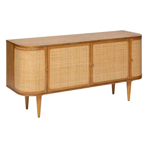 Atmosphera - Sideboard 4-türig Kisco hevea Rattan 150x75cm von ATMOSPHERA CREATEUR D'INTERIEUR