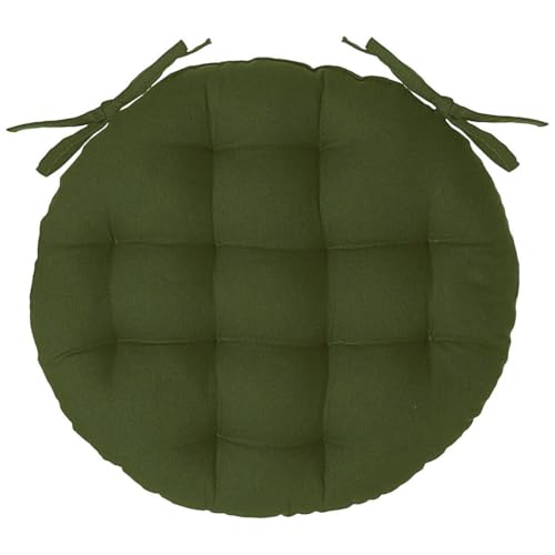Atmosphera - Sitzauflage aus Baumwolle - khakigrün - D38 cm - Khaki von ATMOSPHERA CREATEUR D'INTERIEUR