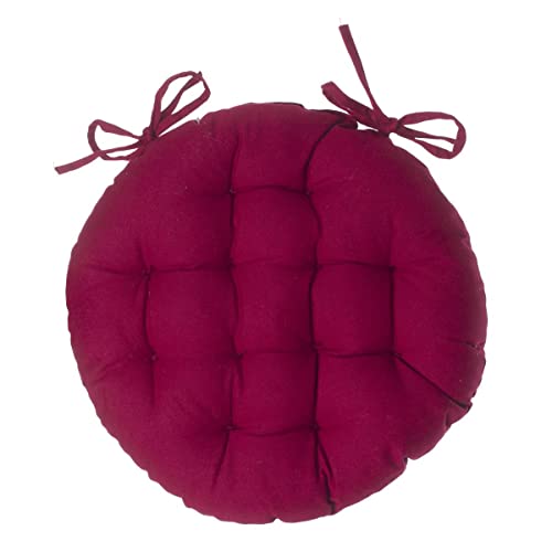 Atmosphera - Sitzauflage rund aus roter Baumwolle D 38 cm - Rot von ATMOSPHERA CREATEUR D'INTERIEUR