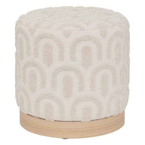 Atmosphera - Sitzhocker "copas" weiß d38x38cm von ATMOSPHERA CREATEUR D'INTERIEUR