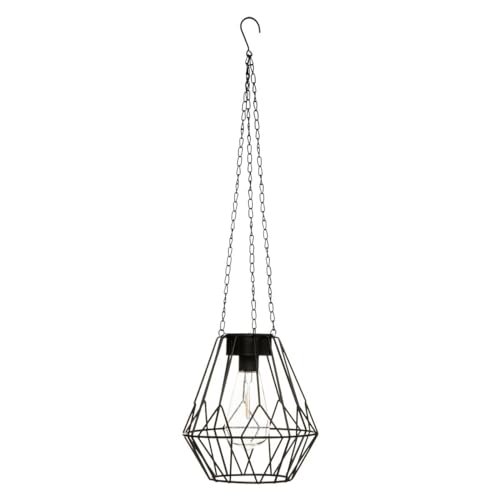 Atmosphera Solar-Hängeleuchte, Flave, Metall, kabelgebunden, Höhe 24 cm, Schwarz von ATMOSPHERA CREATEUR D'INTERIEUR