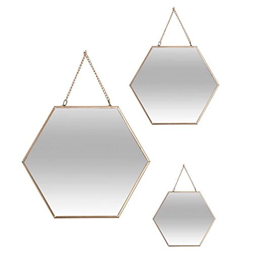 Atmosphera - Set aus 3 goldenen Spiegeln - Gold von ATMOSPHERA CREATEUR D'INTERIEUR