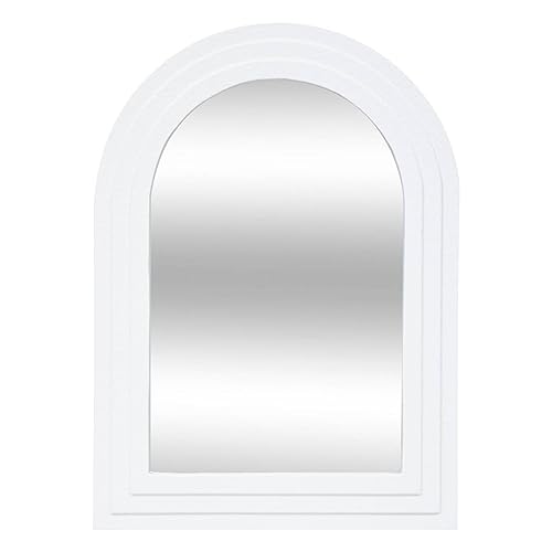 Atmosphera - Spiegel Emily Holz - weiß - H.55 cm - Weiß von ATMOSPHERA CREATEUR D'INTERIEUR