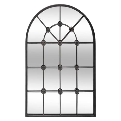 Atmosphera - Spiegel Flower - Metall 70x110 cm - Schwarz von ATMOSPHERA CREATEUR D'INTERIEUR