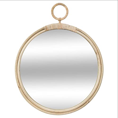 Atmosphera - Spiegel Gousset - Rattan D 38 cm - Beige von ATMOSPHERA CREATEUR D'INTERIEUR