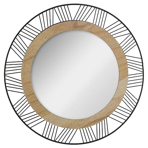 Atmosphera - Spiegel Joe - Metall und Holz - schwarz - D45 cm - Model 1 Atmosphera - Spiegel Joe - Metall und Holz - schwarz - D45 cm - Model 1 von ATMOSPHERA CREATEUR D'INTERIEUR