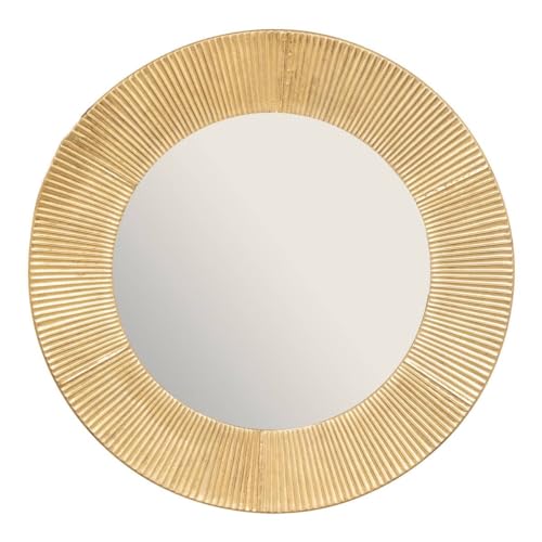 Atmosphera - Spiegel Milda Metall - Gold - D90 cm - Golden von ATMOSPHERA CREATEUR D'INTERIEUR