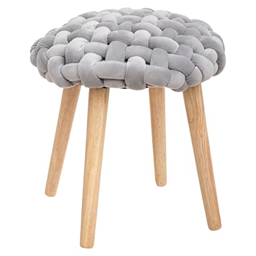 Atmosphera - Strickhocker grau - Grau von ATMOSPHERA CREATEUR D'INTERIEUR