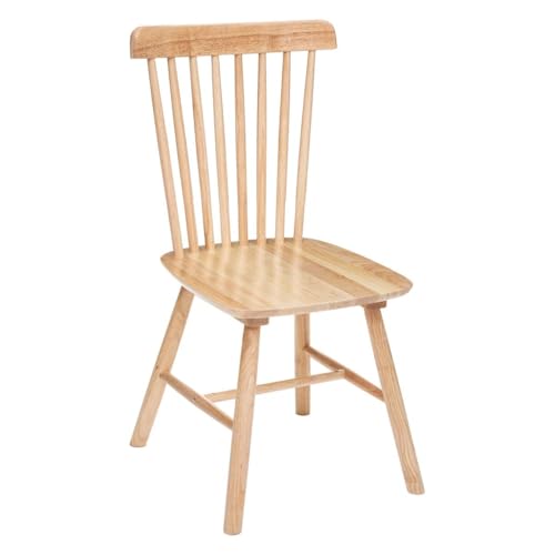 Atmosphera - Stuhl Isabel - Holz - Hevea - Beige von ATMOSPHERA CREATEUR D'INTERIEUR