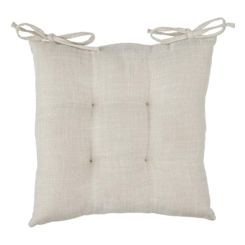 Atmosphera - Stuhlgalette Clem leinen 38x38cm von ATMOSPHERA CREATEUR D'INTERIEUR