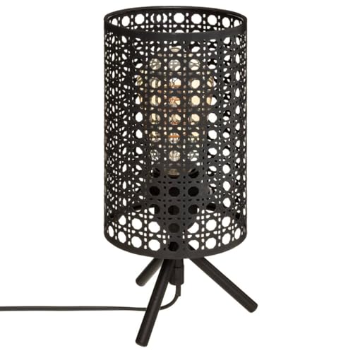 Atmosphera Tischlampe Katel H 28, Metall, Schwarz (Loch), 14x28cm von Atmosphera
