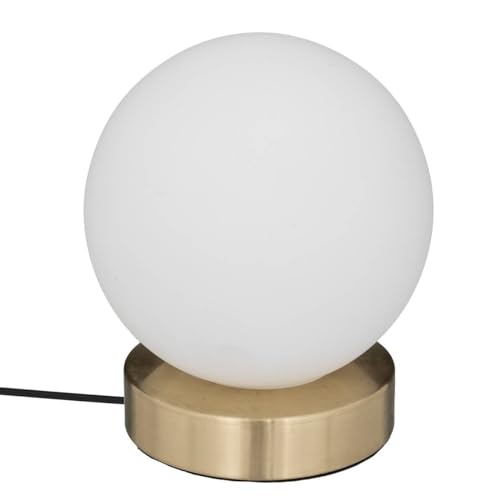 Atmosphera Tischleuchte Dris - Metall - Gold/Weiß- H16 cm von ATMOSPHERA CREATEUR D'INTERIEUR