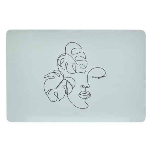 Atmosphera - Tischset Gesicht Ass 45x30 - grün von ATMOSPHERA CREATEUR D'INTERIEUR