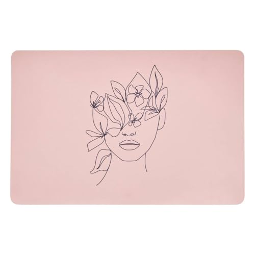 Atmosphera - Tischset Gesicht Ass 45x30 - pink von ATMOSPHERA CREATEUR D'INTERIEUR