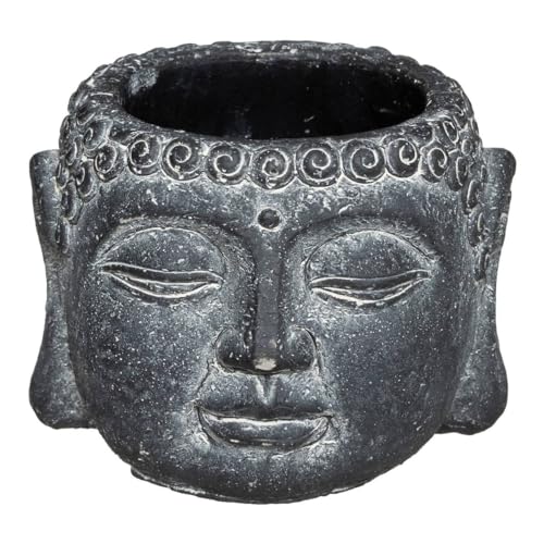 Atmosphera - Topf Buddha - Zement - H9 cm - Schwarz von ATMOSPHERA CREATEUR D'INTERIEUR