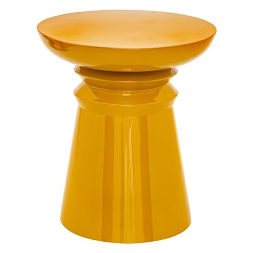 Atmosphera - Totem-beistelltisch Jaya Metall senfgelb d38cm von ATMOSPHERA CREATEUR D'INTERIEUR