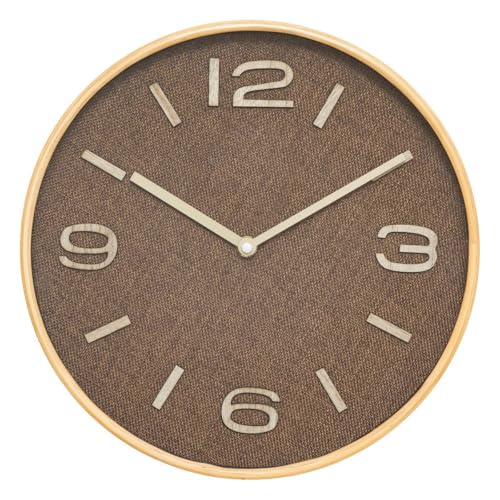 Atmosphera - Uhr MDF Stoff Ellis d30 von ATMOSPHERA CREATEUR D'INTERIEUR