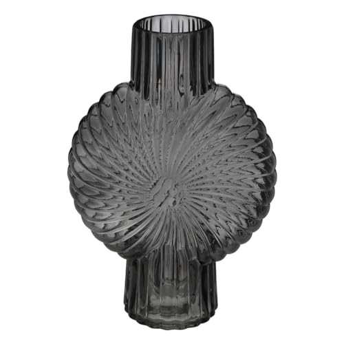 Atmosphera - Vase Coquillage Glas - grau - H.32 cm - Grau von ATMOSPHERA CREATEUR D'INTERIEUR