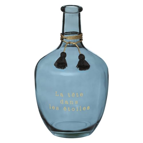 Atmosphera - Vase Dame Jeanne Gypsy - Glas - H31 cm - Grau von ATMOSPHERA CREATEUR D'INTERIEUR