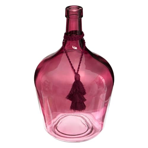 Atmosphera - Vase Dame Jeanne Poesie - Glas - H25 cm - Pfaumen lila von ATMOSPHERA CREATEUR D'INTERIEUR