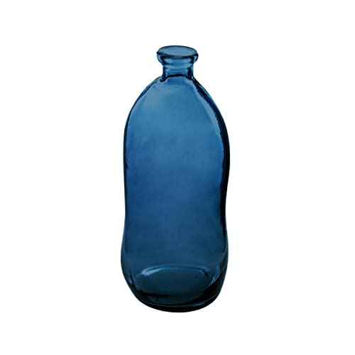 Atmosphera - Vase Dame Jeanne - recyceltes Glas - sturmblau H 51 cm - Blau Atmosphera - Vase Dame Jeanne - recyceltes Glas - sturmblau H 51 cm - Blau von ATMOSPHERA CREATEUR D'INTERIEUR