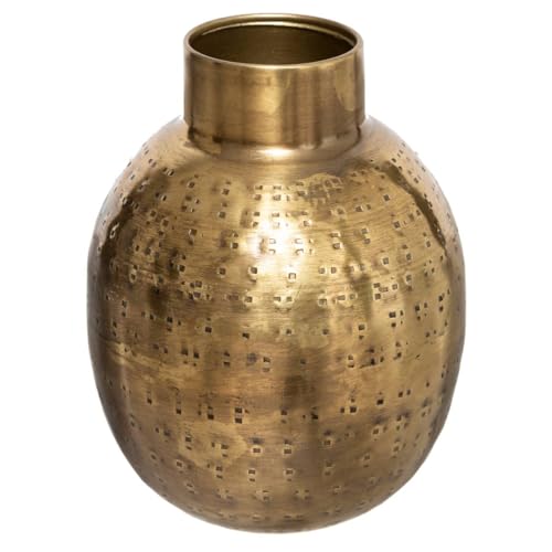 Atmosphera - Vase Oasis - gehämmertes Metall - goldfarben H. 15 cm - Model 2 Atmosphera - Vase Oasis - gehämmertes Metall - goldfarben H. 15 cm - Model 2 von ATMOSPHERA CREATEUR D'INTERIEUR