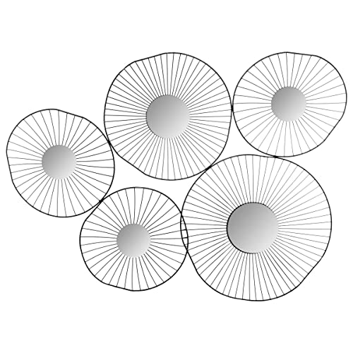 Atmosphera - Wanddekoration 5 schwarze Spiegel 78 × 58 cm - Schwarz Atmosphera - Wanddekoration 5 schwarze Spiegel 78 × 58 cm - Schwarz von ATMOSPHERA CREATEUR D'INTERIEUR