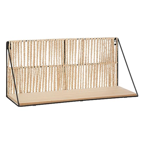 Atmosphera - Wandregal Cosy Seil und Metall - 48x12 cm - Beige von ATMOSPHERA CREATEUR D'INTERIEUR