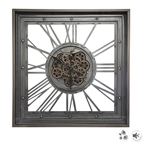 Atmosphera Wanduhr, quadratisch, 80 x 80 cm von ATMOSPHERA CREATEUR D'INTERIEUR