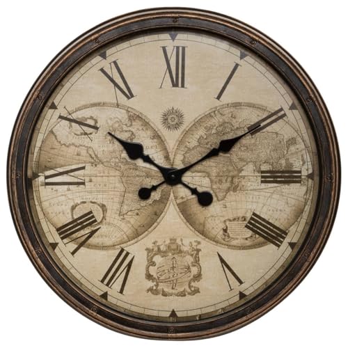 Atmosphera – Wanduhr Welt, Tomy, Durchmesser 52 cm von ATMOSPHERA CREATEUR D'INTERIEUR