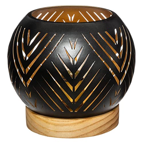 Atmosphera - Windlicht LED-Kugel, Metall & Holz, schwarz D. 15 cm - Model 1 Atmosphera - Windlicht LED-Kugel, Metall & Holz, schwarz D. 15 cm - Model 1 von ATMOSPHERA CREATEUR D'INTERIEUR
