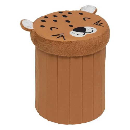 Atmosphera - Kindersitzsack Leopard faltbar anoki orange d30x36cm von ATMOSPHERA CREATEUR D'INTERIEUR