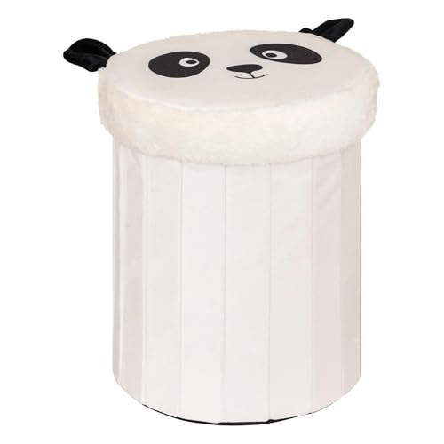 Atmosphera - Kindersitzsack Panda faltbar Andy schwarz & weiß d30x36cm von ATMOSPHERA CREATEUR D'INTERIEUR