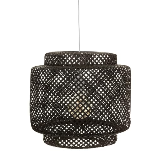 Atmosphera Hängeleuchte Liby – Schwarz – Bambus D40 cm von ATMOSPHERA CREATEUR D'INTERIEUR