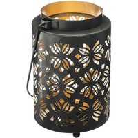 Design-Laterne aus Metall H13cm - Modell b schwarz von ATMOSPHERA