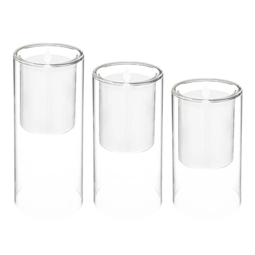 Duftset, 3 LED-Kerzen - Transparent - Atmosphera créateur d'intérieur von ATMOSPHERA CREATEUR D'INTERIEUR