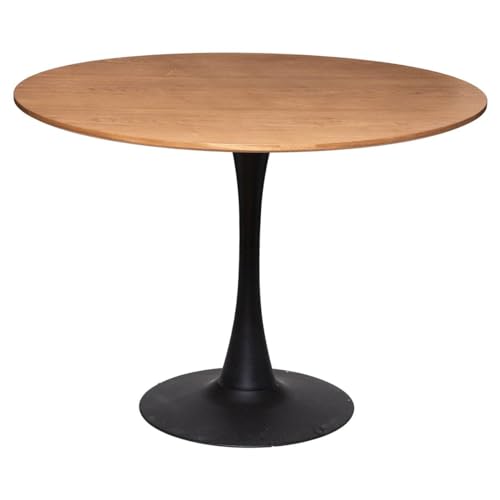 Atmosphera - Esstisch Elias - Metall und Holz D100 cm - Mehrfarbig von ATMOSPHERA CREATEUR D'INTERIEUR