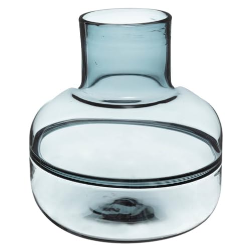 Atmosphera - Flache Vase Line - Glas D. 23-5 cm - Grau von ATMOSPHERA CREATEUR D'INTERIEUR