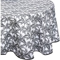 Fleckenabweisende Tischdecke Palmier - dunkelgrau - D180 cm - Atmosphera créateur d'intérieur von ATMOSPHERA