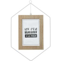 Fotorahmen aus Metall und Holz 10x15cm - Hexagon weiß von ATMOSPHERA