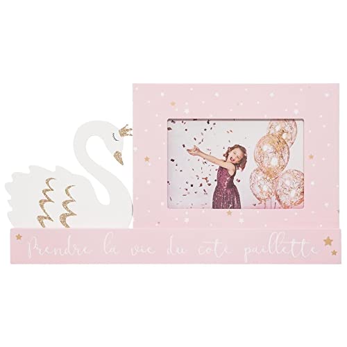 Atmosphera - Kinderrahmen Prinzessin - Glas und Holz - 10x15 cm - Rosa von ATMOSPHERA CREATEUR D'INTERIEUR